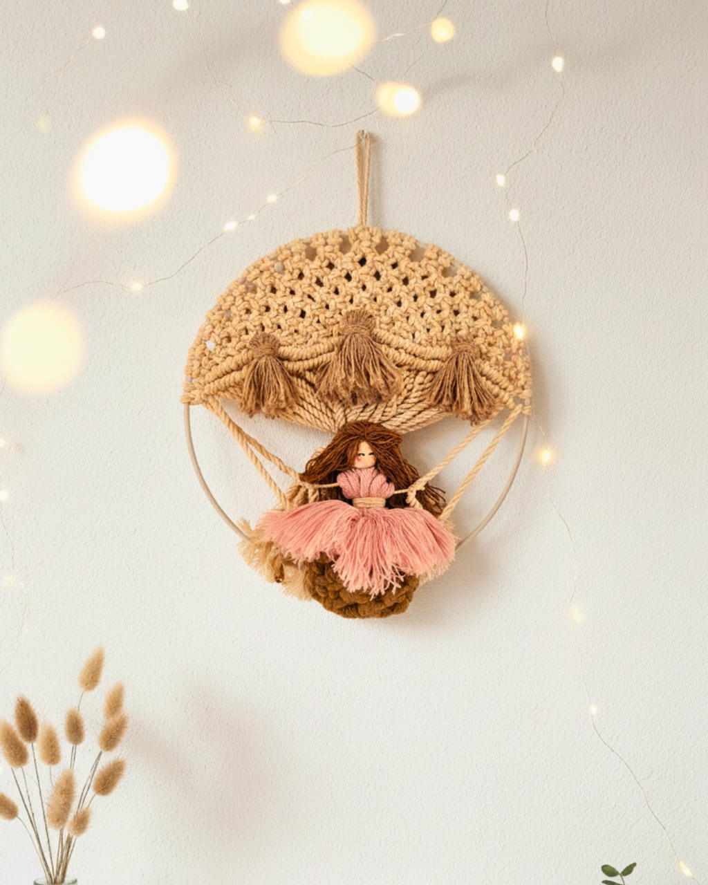 Balão de Ar - decoração macramé