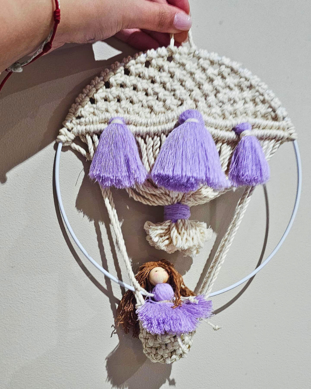 Balão de Ar - decoração macramé