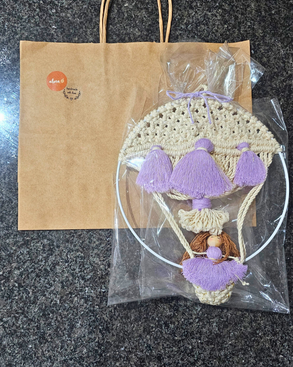 Balão de Ar - decoração macramé