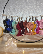 Porta-chaves Coração - Macramé