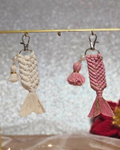 Porta-chaves Sereia - Macramé